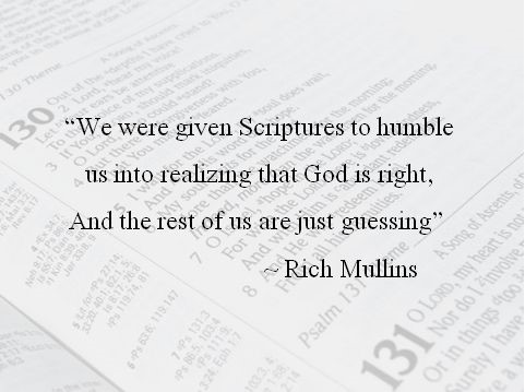 Rich Mullin quote on scripture